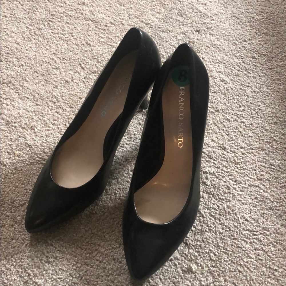 Franco Sarto Black Closed Toe Heels